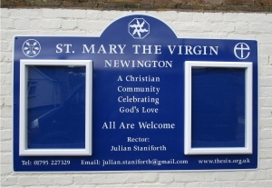 Double Superior External Church Notice Boards - Signs for Churches